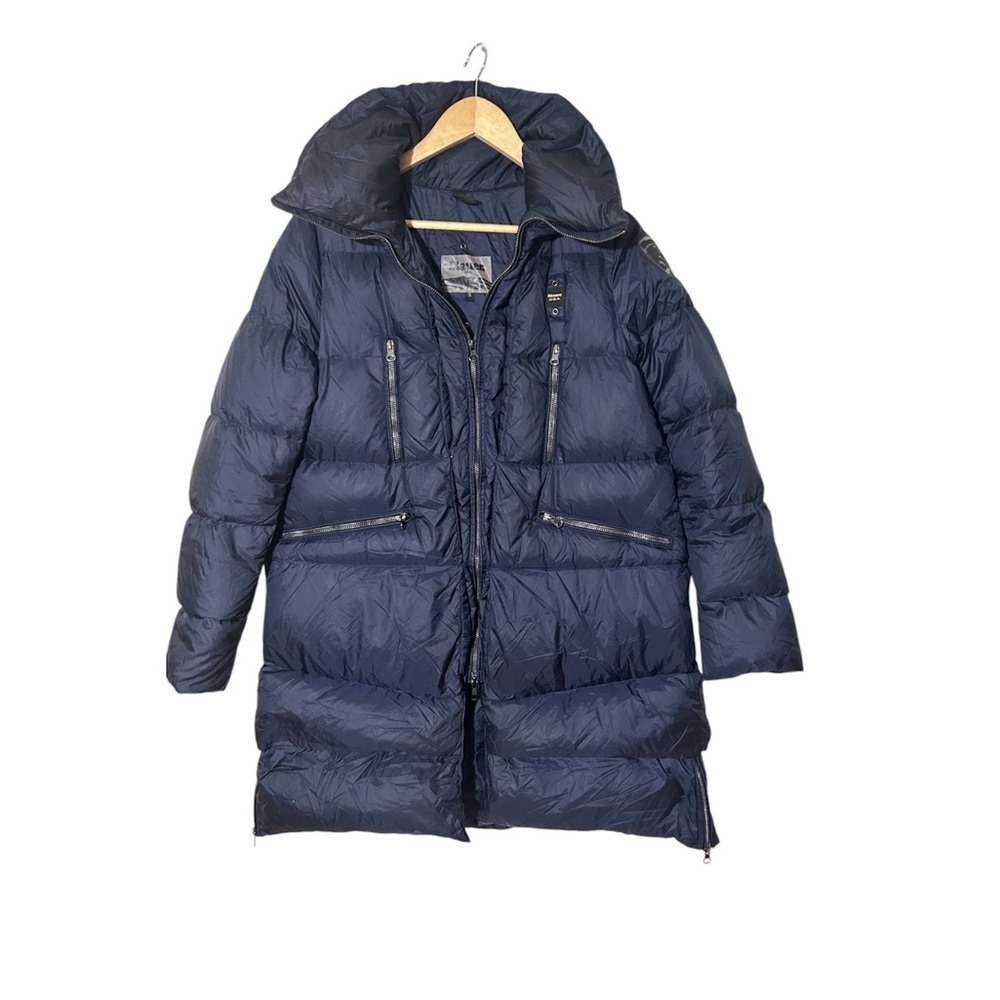 Blauer USA Women's Long navy blue 
Down Jacket coat puffer
